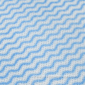 Blue wave printed biodegradable fabric as kitchen rag